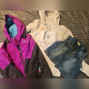Bundle of girl jacket and sweater